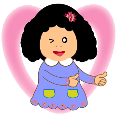 [LINEスタンプ] Curly head mom