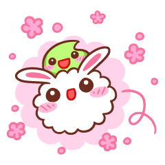 [LINEスタンプ] Keta and Waz (Sushi Bunny ＆ Wasabi)