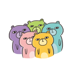 [LINEスタンプ] Five QQ Bear