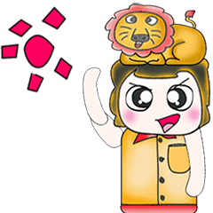 [LINEスタンプ] Mr. Masaki. Love lion >_<！