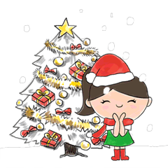 [LINEスタンプ] Mooca loves christmas