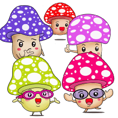 [LINEスタンプ] Charming mushroom world