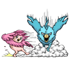 [LINEスタンプ] トリ扱い注意！トリオとトリコの鳥スタンプ