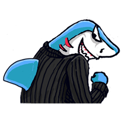 [LINEスタンプ] Ivan The Villain Shark