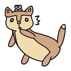 [LINEスタンプ] Flowery squirrel,Roka