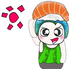 [LINEスタンプ] Mr. Hikurashi. I love Sushi. ^_^