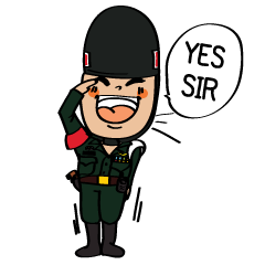 [LINEスタンプ] Thai Army Military Police