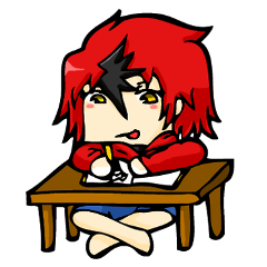 [LINEスタンプ] The Red and Black Haired Girl "MEIRU"