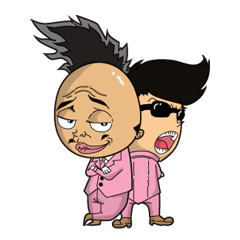 [LINEスタンプ] pink brother