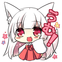 [LINEスタンプ] おきつねちゃんのきもち