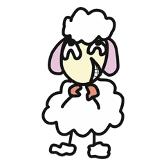 [LINEスタンプ] Funny White Sheep