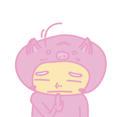 [LINEスタンプ] pinkpigman