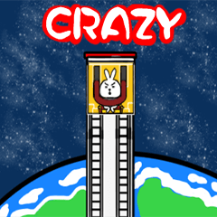 [LINEスタンプ] crazy cool rabbit