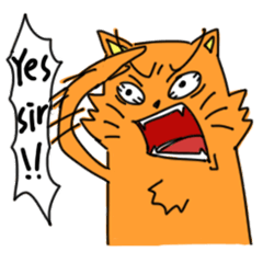 [LINEスタンプ] 猫スクリーム オレンジメートル