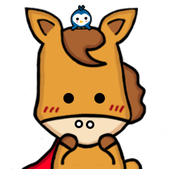 [LINEスタンプ] Happy Horse and Penguin