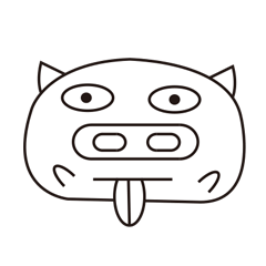 [LINEスタンプ] To waste steamed pig