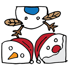 [LINEスタンプ] Merry Christmas with Snowy and Friends