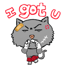 [LINEスタンプ] Unsmiling Cat