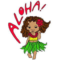 [LINEスタンプ] Hula Friends Leinani