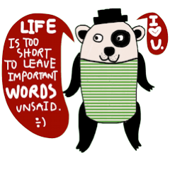 [LINEスタンプ] Life is too short : Cute Bear