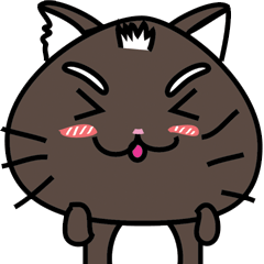 [LINEスタンプ] a cat is brown