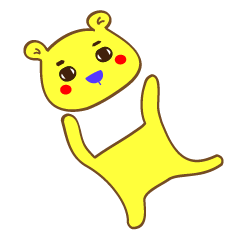 [LINEスタンプ] Blue nose bear
