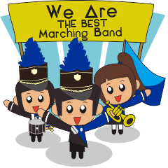 [LINEスタンプ] We're Marching Band Team (ENGLISH)