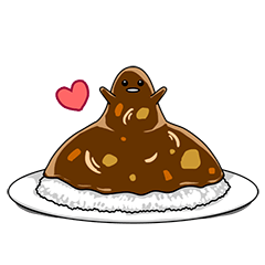 [LINEスタンプ] カレーのルーちゃんのきもち