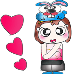 [LINEスタンプ] Mr. Hanaka. ^__^ Love Rabbit. ^_^