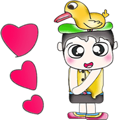 [LINEスタンプ] Mr. Yoshikava. Love Duck ^_^