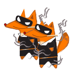 [LINEスタンプ] A Naughty Cool Fox