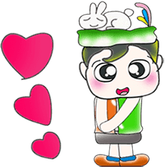 [LINEスタンプ] Mr. Kosuke. Love rabbit. ^_^