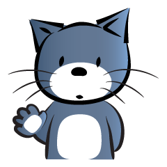 [LINEスタンプ] gray blue cat