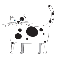 [LINEスタンプ] Black spots cat