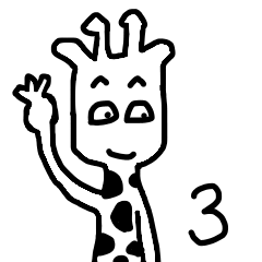 [LINEスタンプ] white giraffe 3