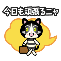 [LINEスタンプ] はたらくハチワレさん〈ハチワレ猫〉