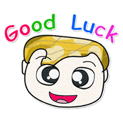 [LINEスタンプ] Mr. Kawada. Good luck.^_^