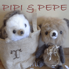 [LINEスタンプ] 羊毛フェルト PIPI＆PEPEの画像（メイン）
