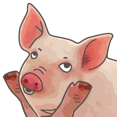 [LINEスタンプ] Pig daily life