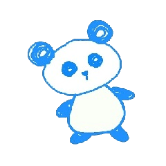 [LINEスタンプ] 青っぽいパンダ(2)