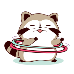 [LINEスタンプ] North American Raccoon (V2)