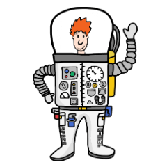 [LINEスタンプ] Ltyahey's Astronaut can anybody hear me？