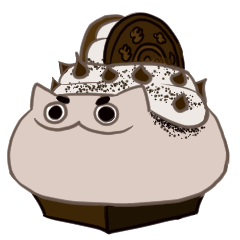 [LINEスタンプ] Meawbin : Cookie ＆ Cream Muffin