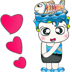 [LINEスタンプ] Hello！！ My name is Shimura. I love Fish.