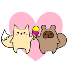 [LINEスタンプ] タヌキツネの画像（メイン）