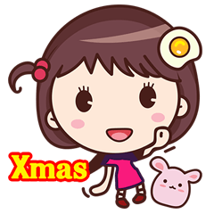 [LINEスタンプ] Yolk Girl Xmas