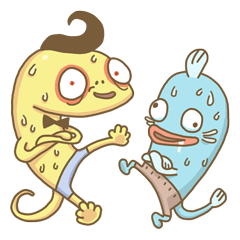 [LINEスタンプ] Gecko and his friends New