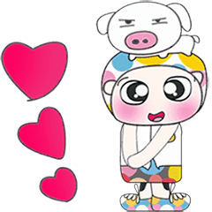 [LINEスタンプ] Mr. Hikaru. I love Pig！！ ^_^