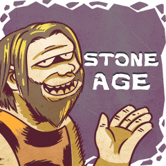 [LINEスタンプ] Prehistoric Stone Age Era