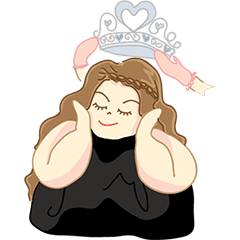 [LINEスタンプ] Pretty P. : Powerful Girl version4